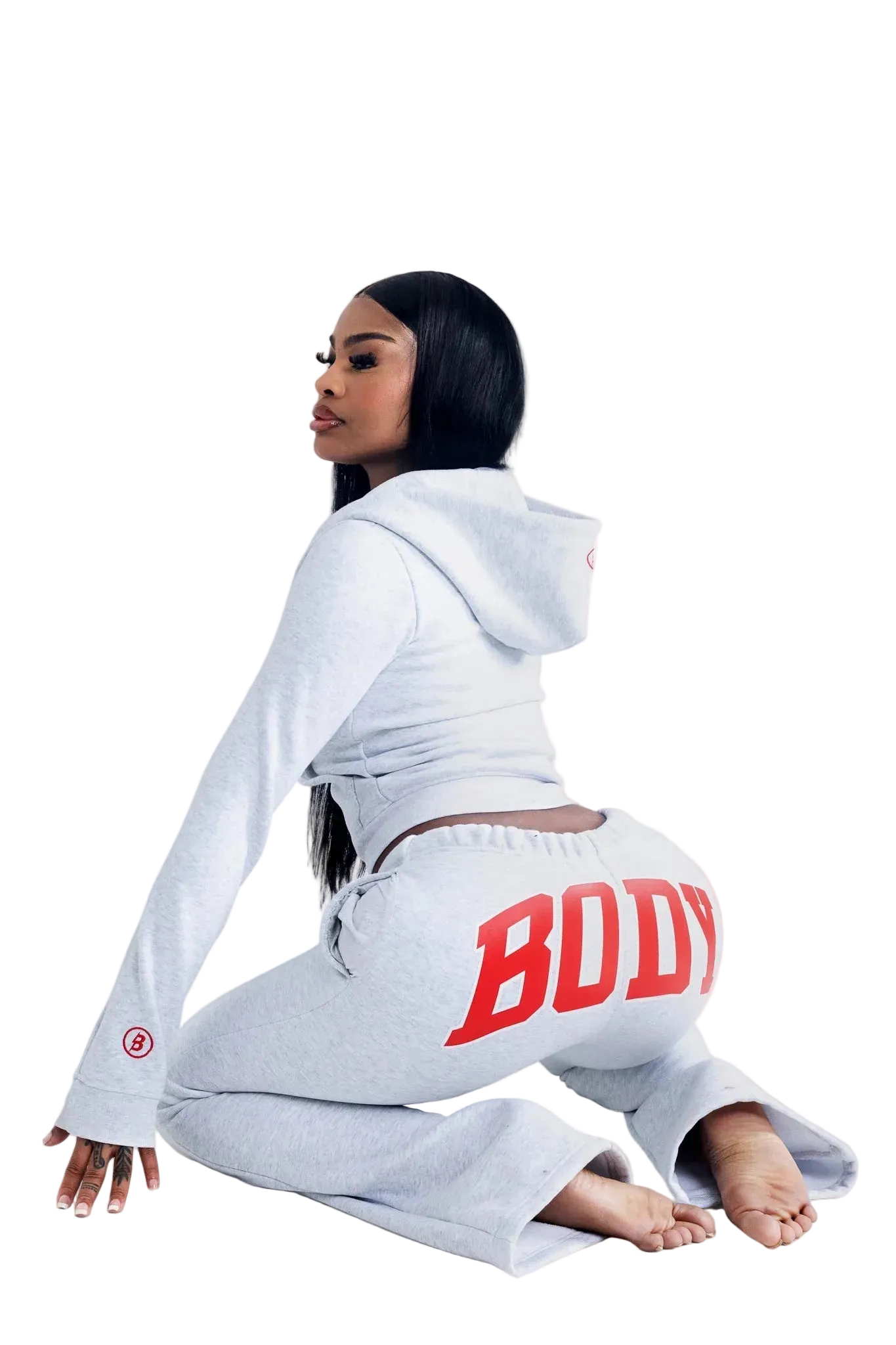 THE BACKSHOT ZIP TRACKSUIT (HEATHER GRAY/RED)